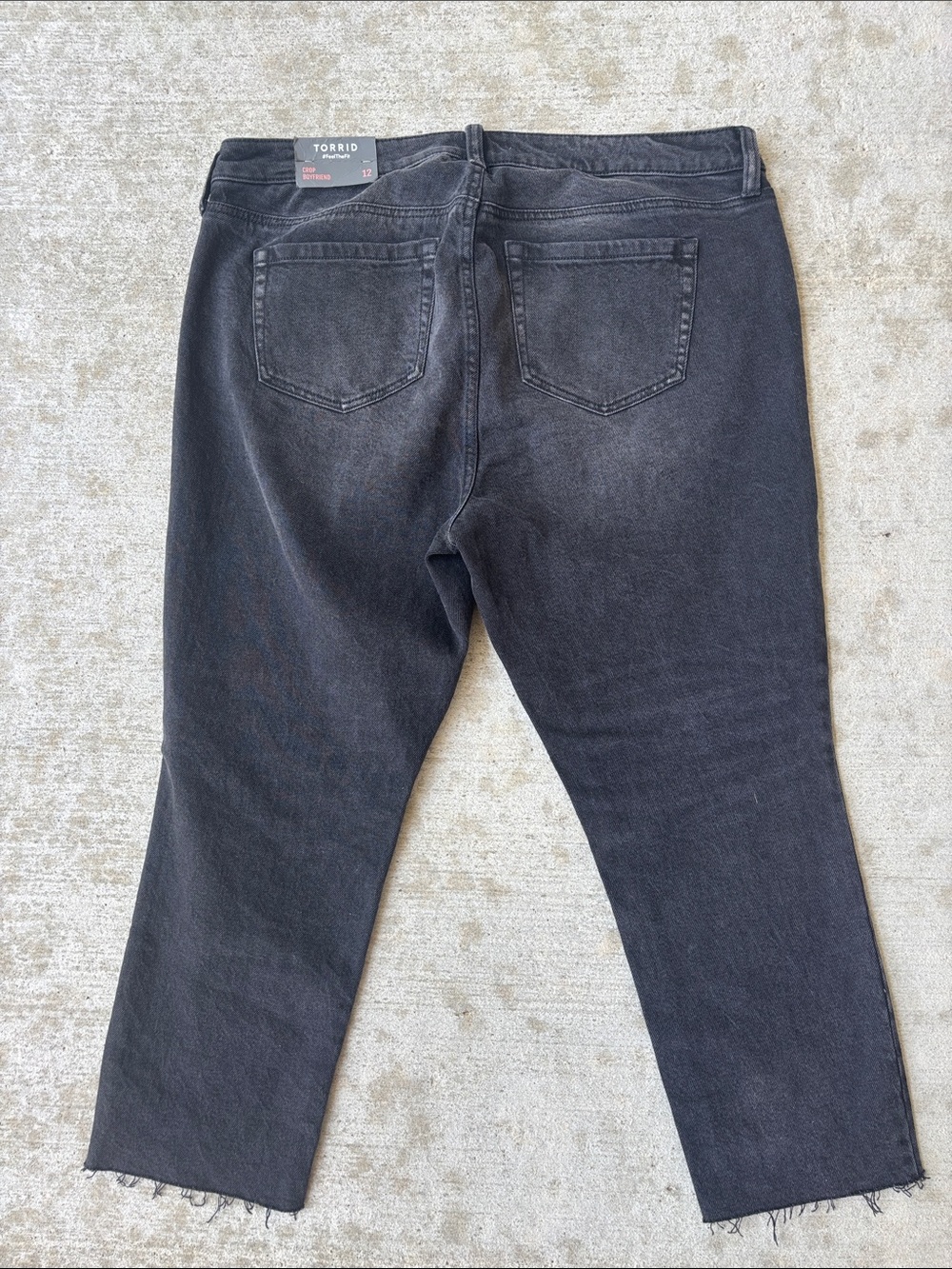 torrid Black Washed Boyfriend Jeans with Distressed Detail - Picture 13 of 15